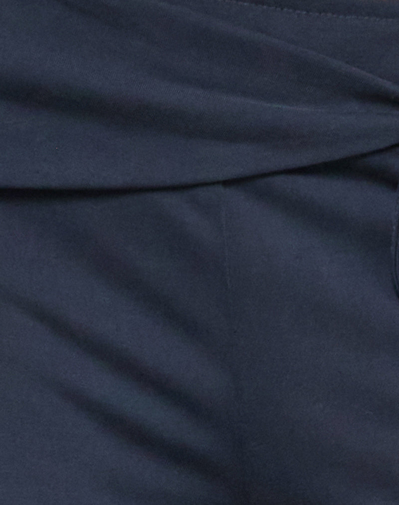 Image of Donata Trouser in Ocean Storm with Belt