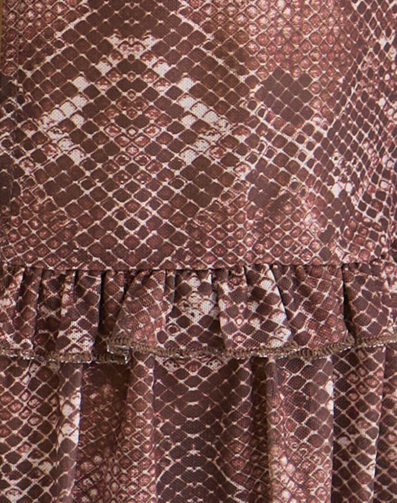 Image of Primrose Long Sleeve Top in Oversized Snake Skin