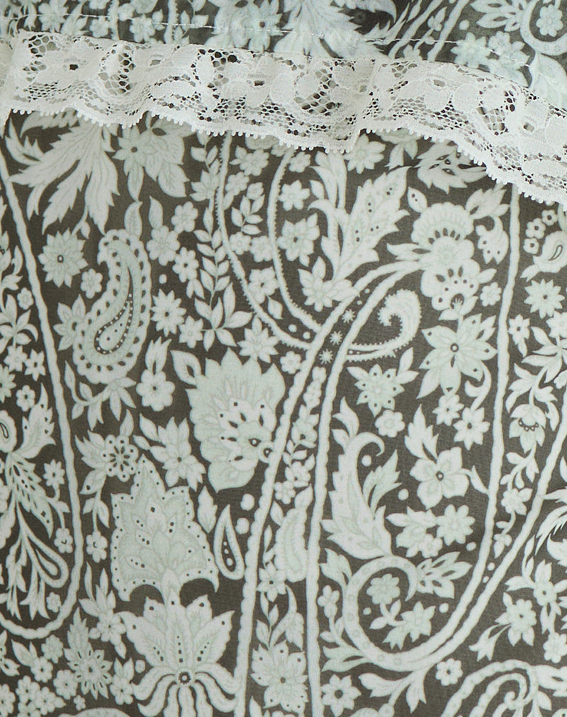 Image of Quilla Maxi Dress in Bloom Paisley Pale Blue