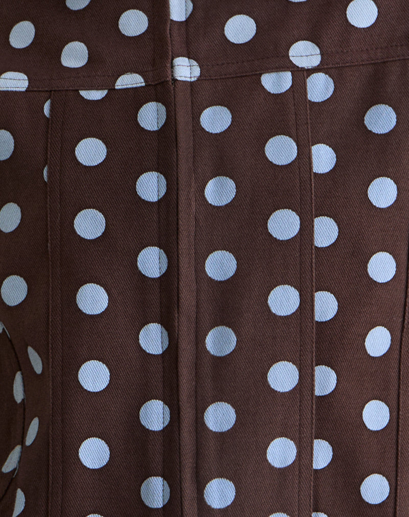 Image of Quorra Jacket in Mono Polka Brown