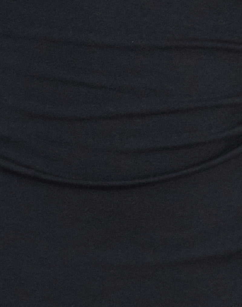 Image of Raceline Halterneck Top in Rayon Jersey Black