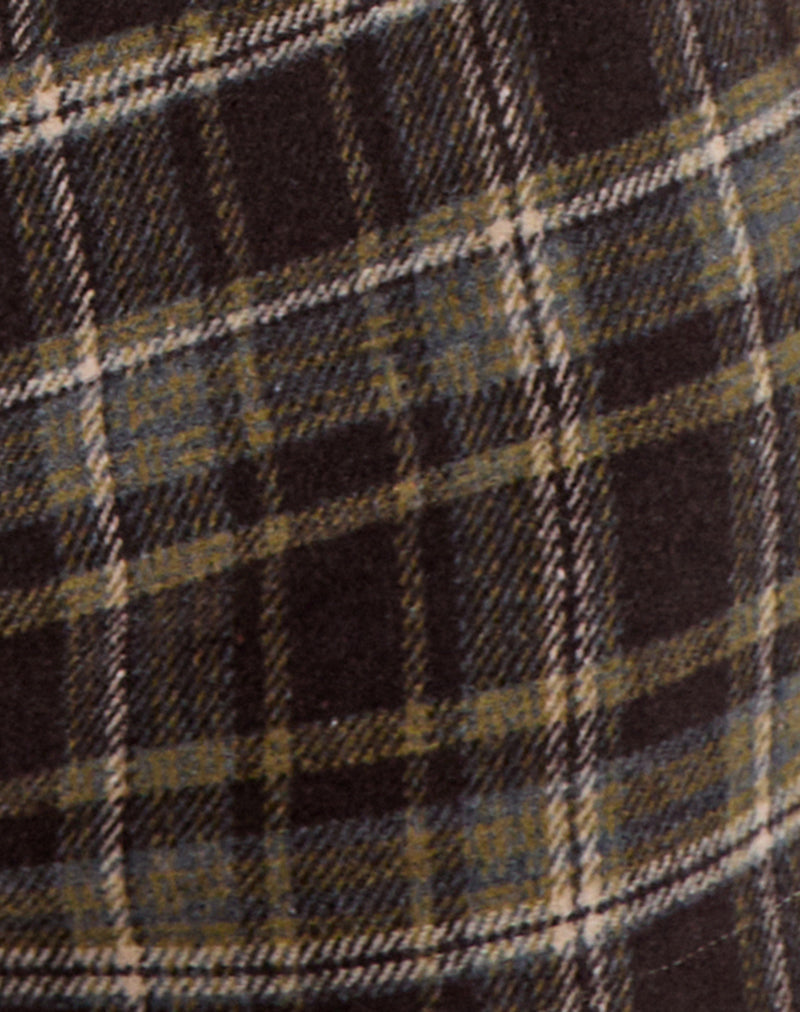 Image of Blazira Short in Check Wool Brown and Green