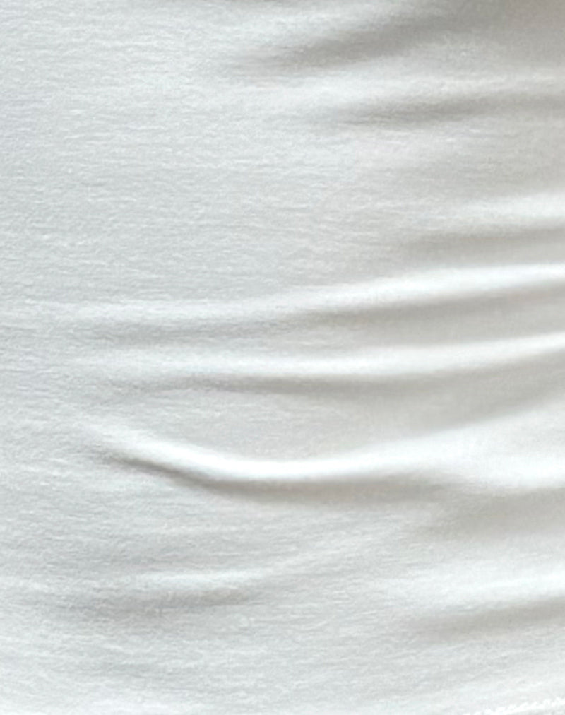 Image of Raceline Halterneck Top in Rayon Jersey White