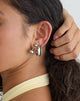 Image of Silver Plated Two Ball Earrings with a Silver Plated Hoop