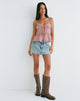 Image of Raeya Tie Front Cami Top in Chiffon Pink
