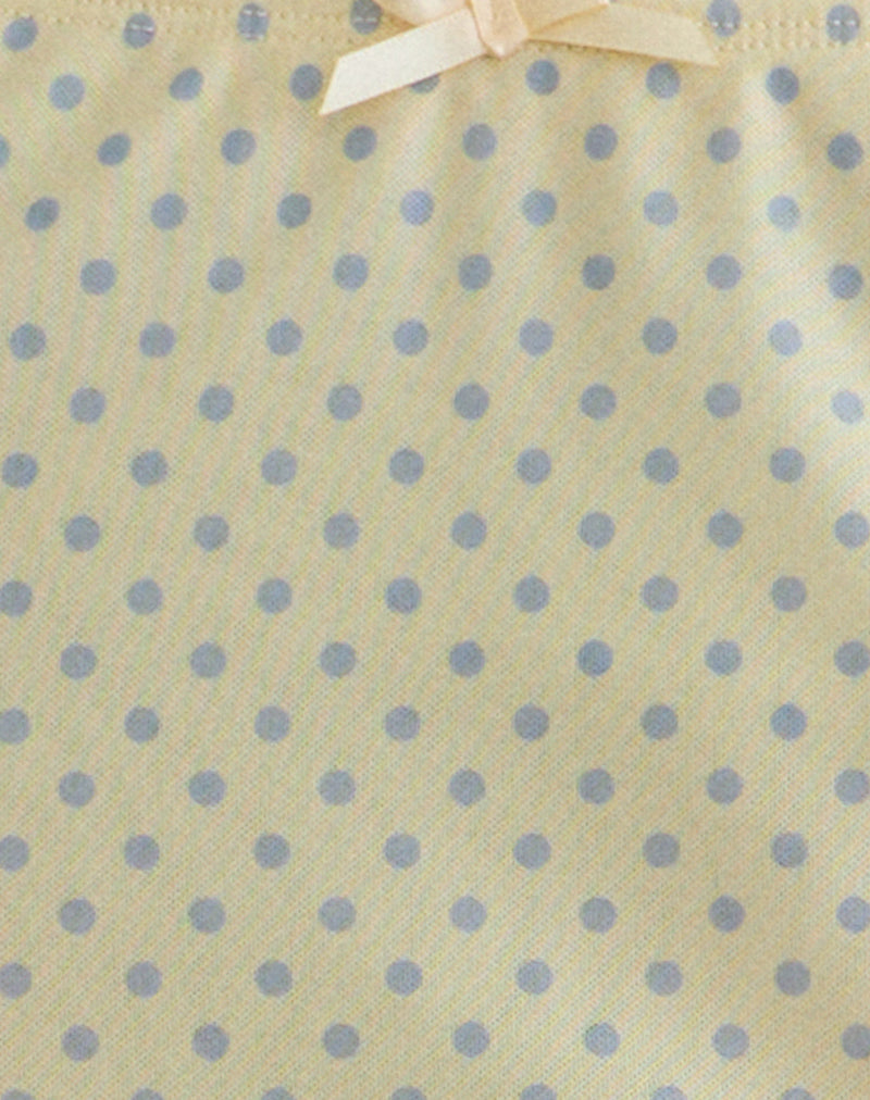 Image of Rajuli Midi Skirt in Yellow with Compact Grey Polka