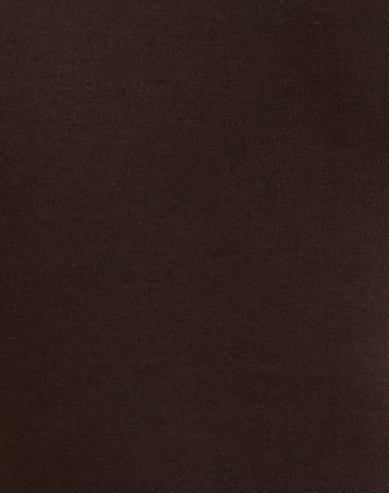 Image of Raleah Halterneck Bodysuit in Jersey Bitter Chocolate