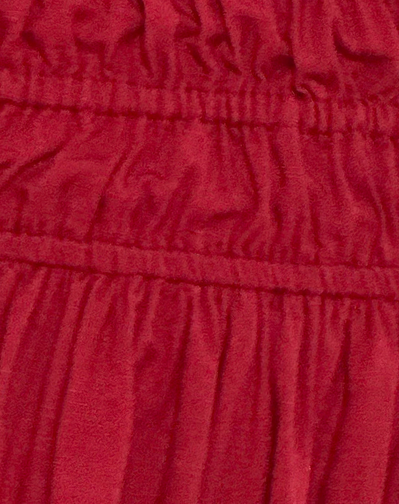 Image of Rasmil Bubble Mini Dress in Adrenaline Red