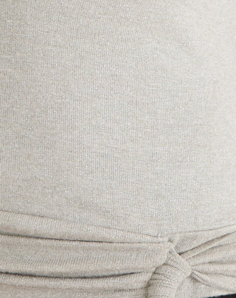 Image of Regina Top in Shimmer Knit Light Grey