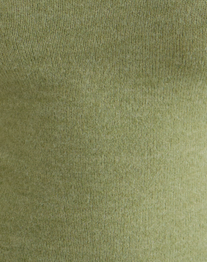 Image of Reita Keyhole Top with Bead in Knit Olive