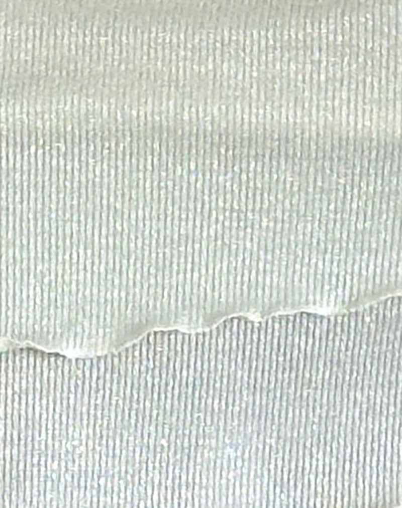 Image of Renata Mini Dress in Ivory Shimmer Rib