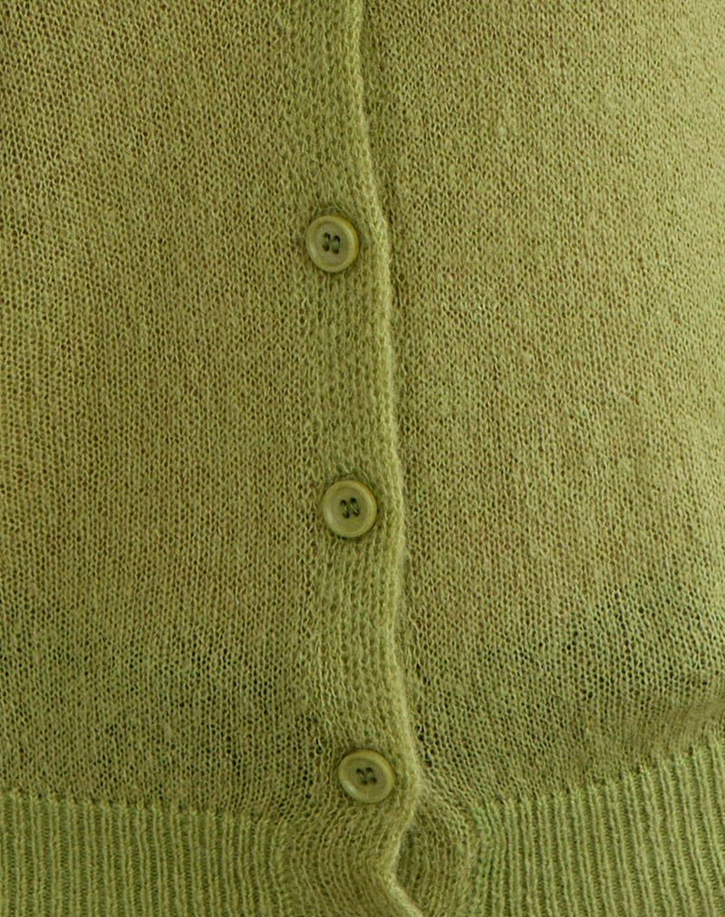 Image of Renisa Cardigan in Sheer Knit Green