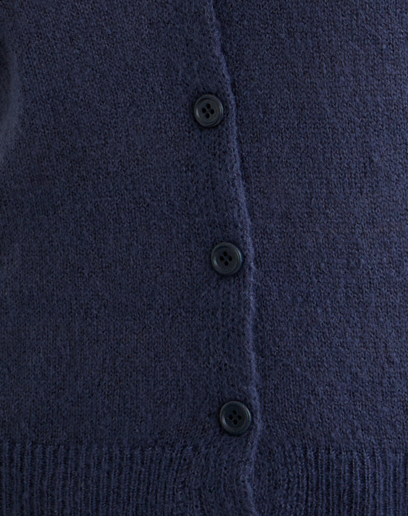 Image of Renisa Cardigan in Sheer Knit Navy