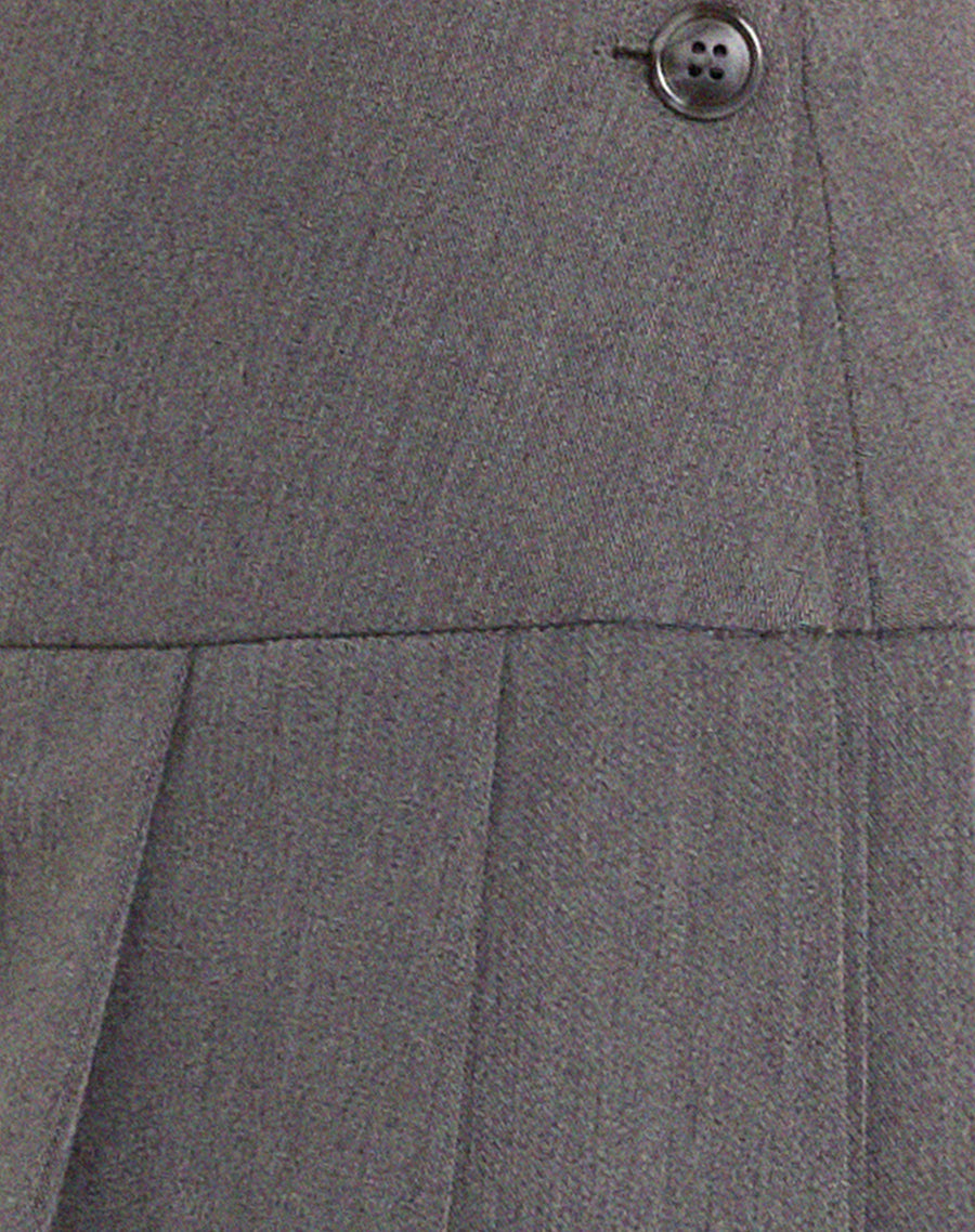 Image of Casini Pleated Micro Skirt in Charcoal