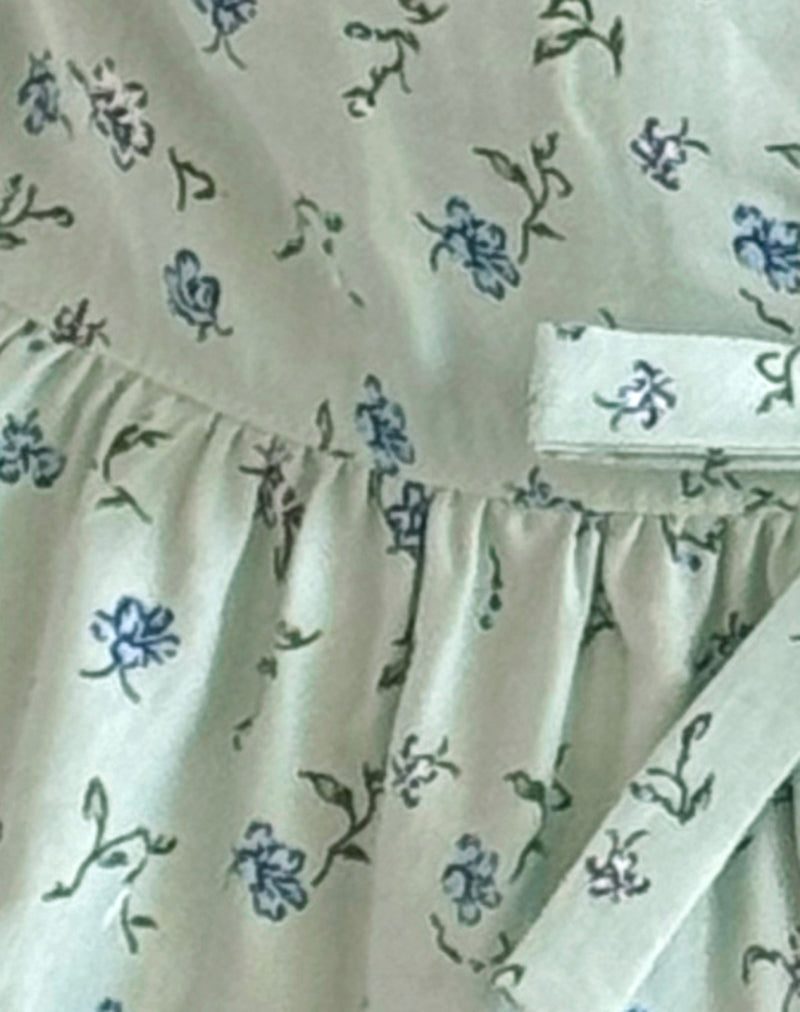 Image of Revata Tie Front Top in Pretty Petal Green