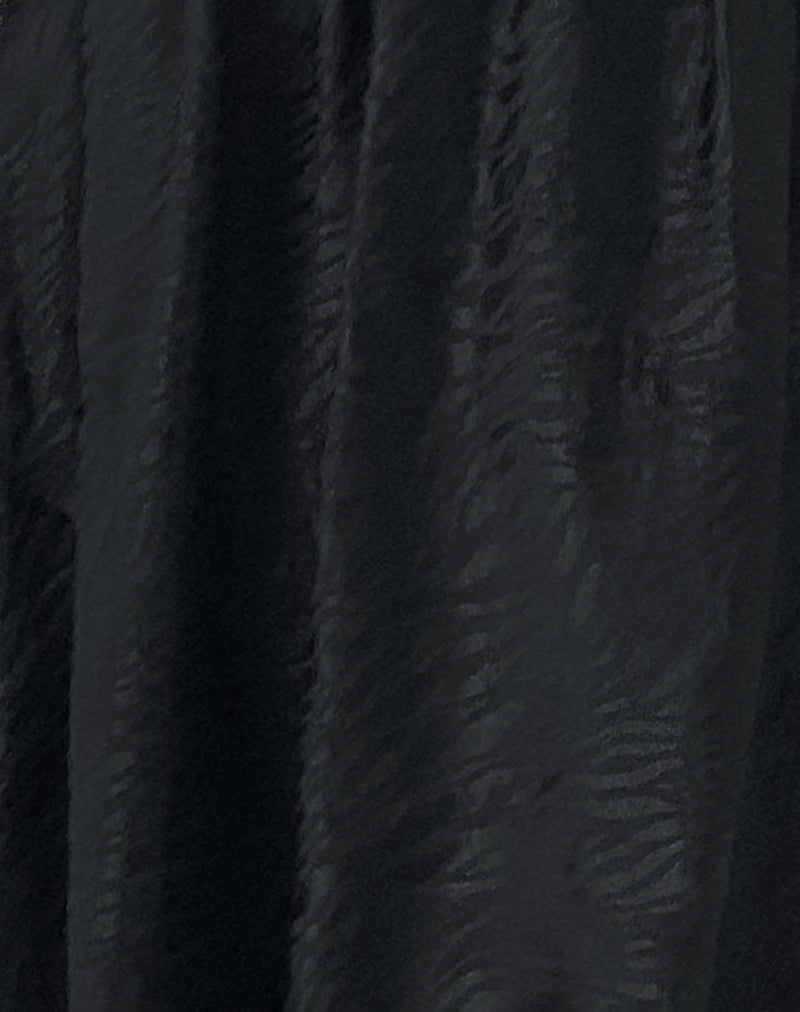 Image of Richie Mini Dress in Satin Jacquard Black