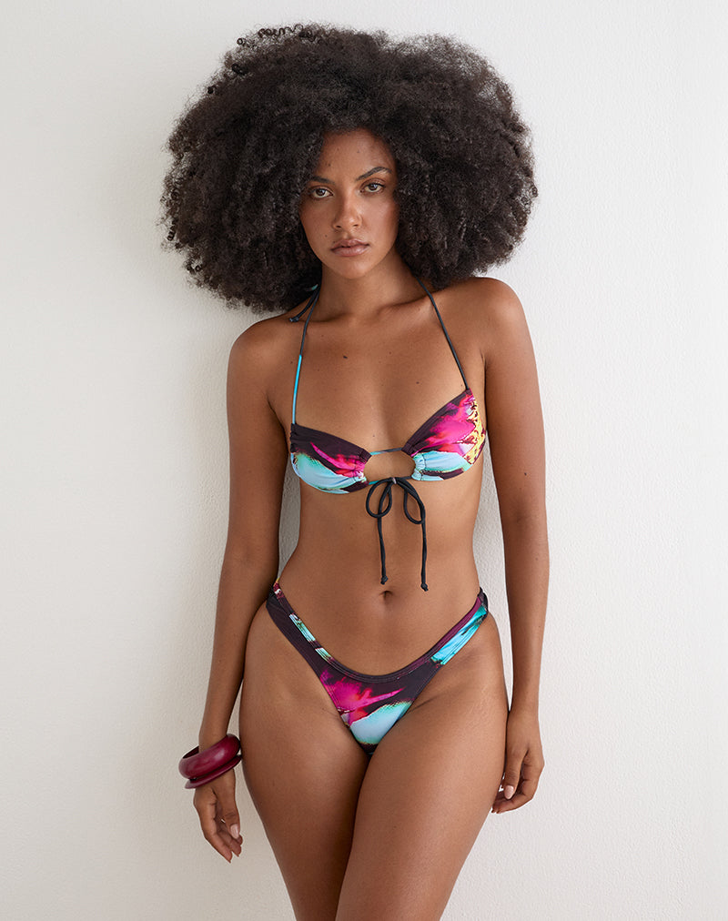 Image of Farida Bikini Bottom in Glow Petal Multi