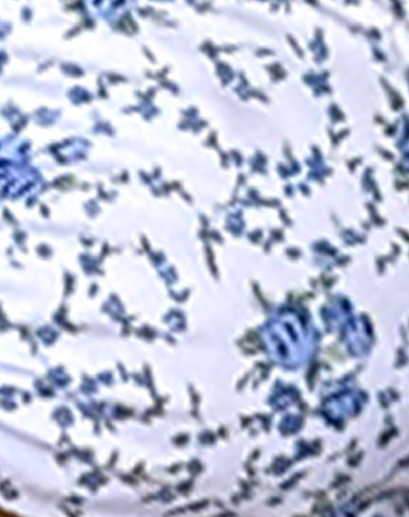 Image of Ricoa Bikini Top in Blue Flower Chain