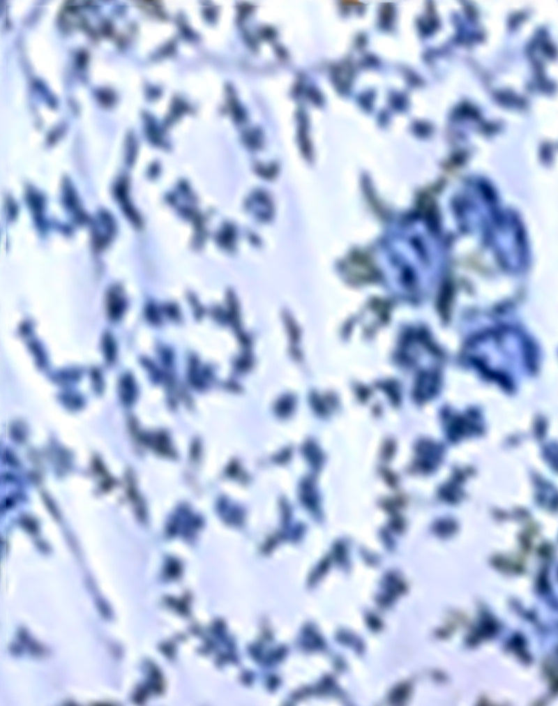 Image of Leyna Bikini Bottom in Blue Flower Chain