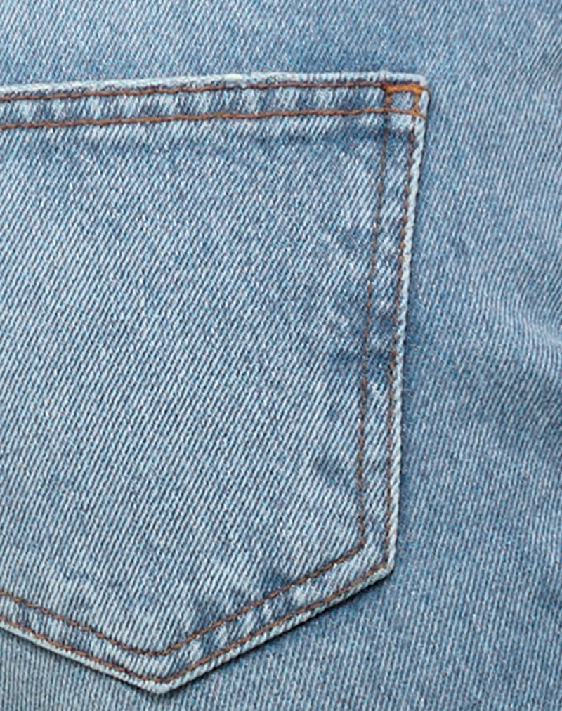 Image of Rigid Low Rise Flare Jeans in Bright Blue Used
