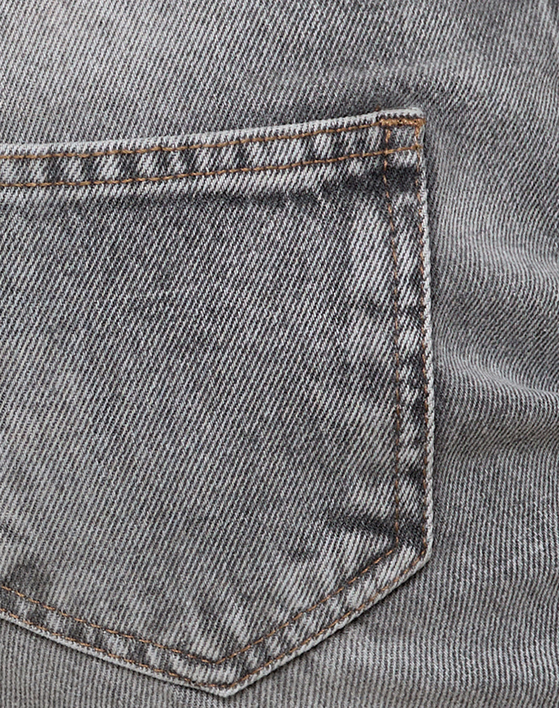 Image of Rigid Low Rise Flare Jeans in Grey Wash