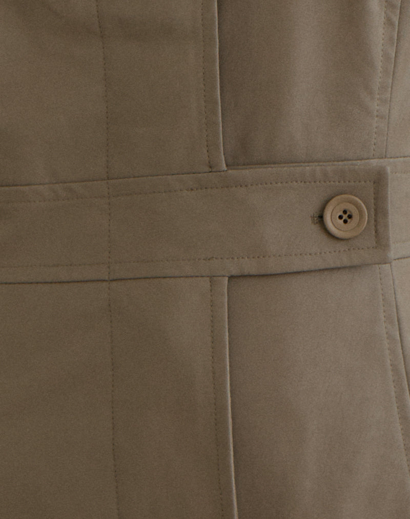 Image of Riku Coat in PU Mushroom
