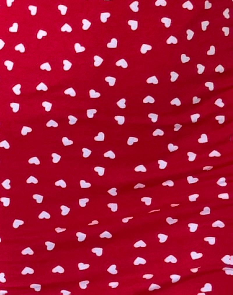 Image of Riniki Bodycon Mini Dress in Heart Red