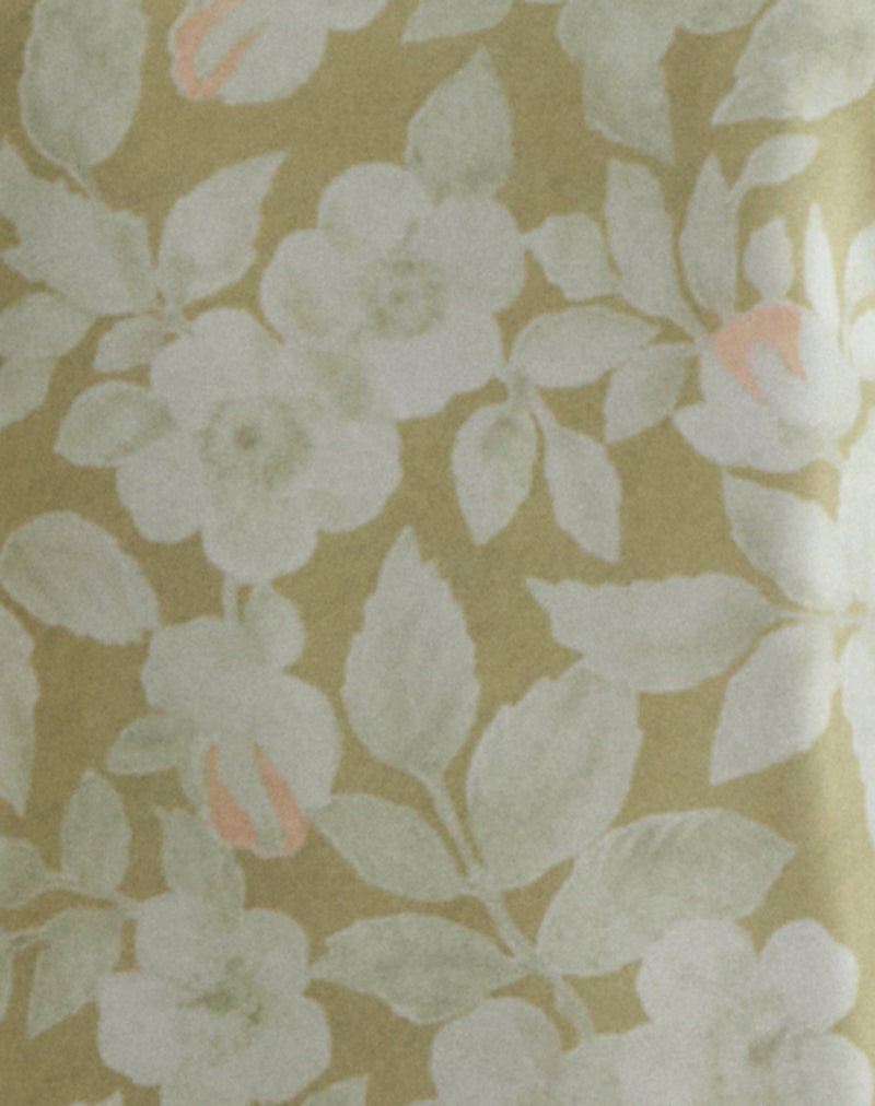 Image of Risala Scoop Midi Dress in Pale Flower Green