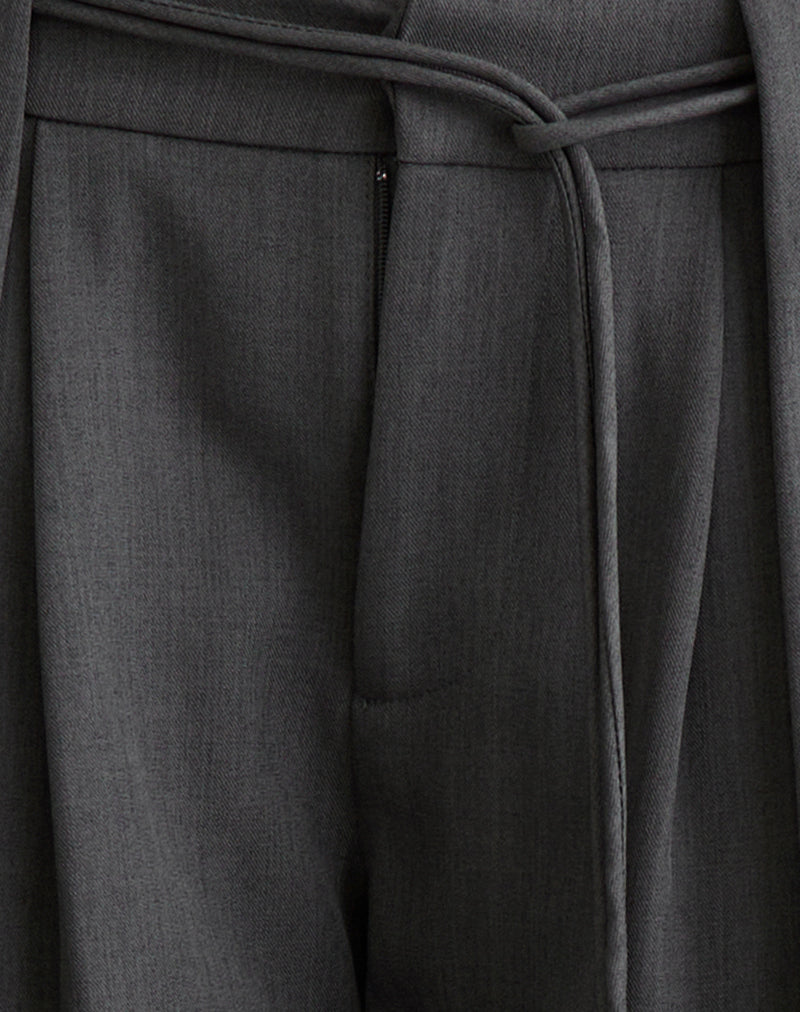 Image of Rivela Tie Waist Trouser in Grey