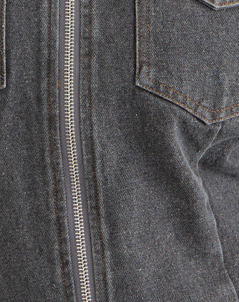 Image of Rohana Jacket in Denim Grey Wash