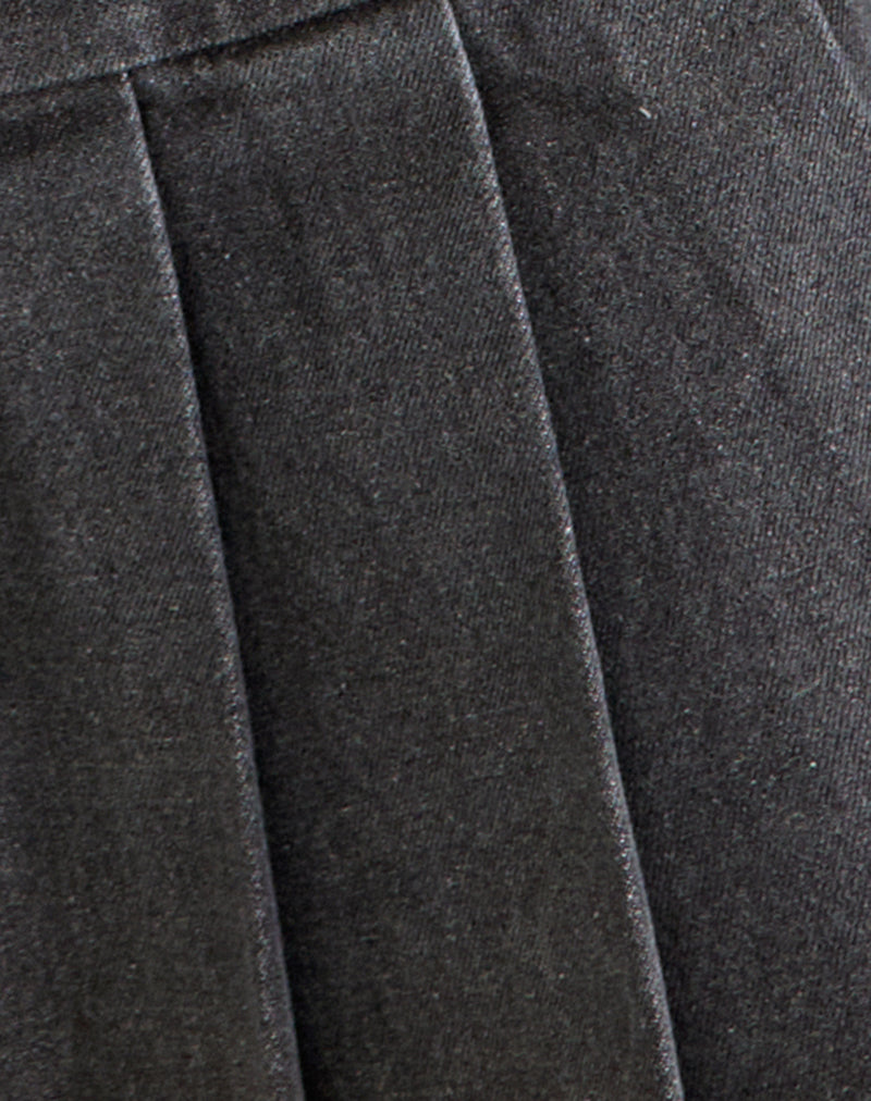 Image of Casna Pleated Mini Skirt in Denim Grey Wash