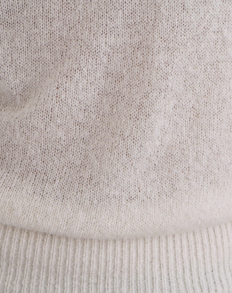 Image of Dorina Long Sleeve Top in Knit Ecru