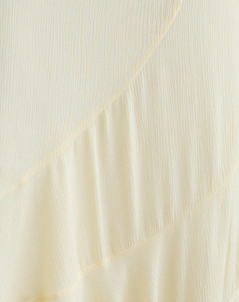 Image of Rombe Maxi Skirt in Crinkle Butter Yellow
