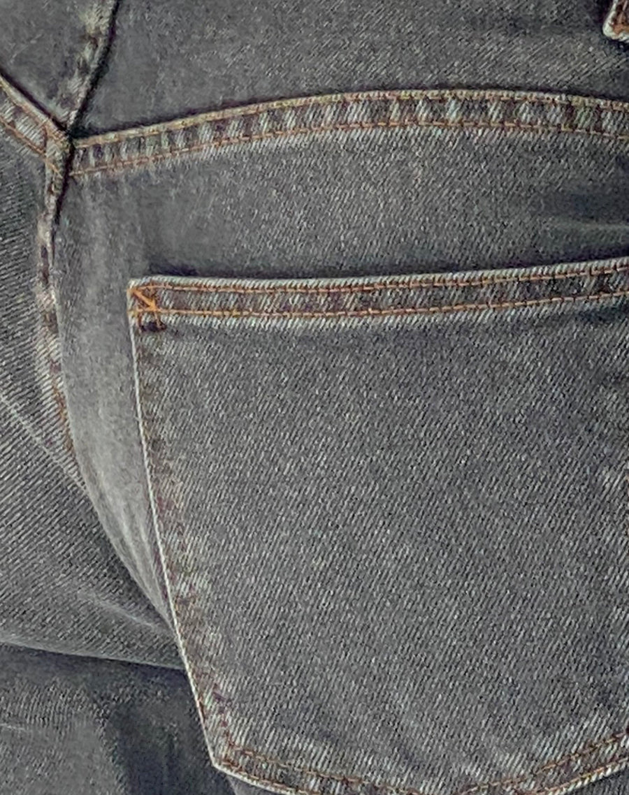 Image of Roomy Extra Wide Low Rise Jeans in Grey Used Bleach
