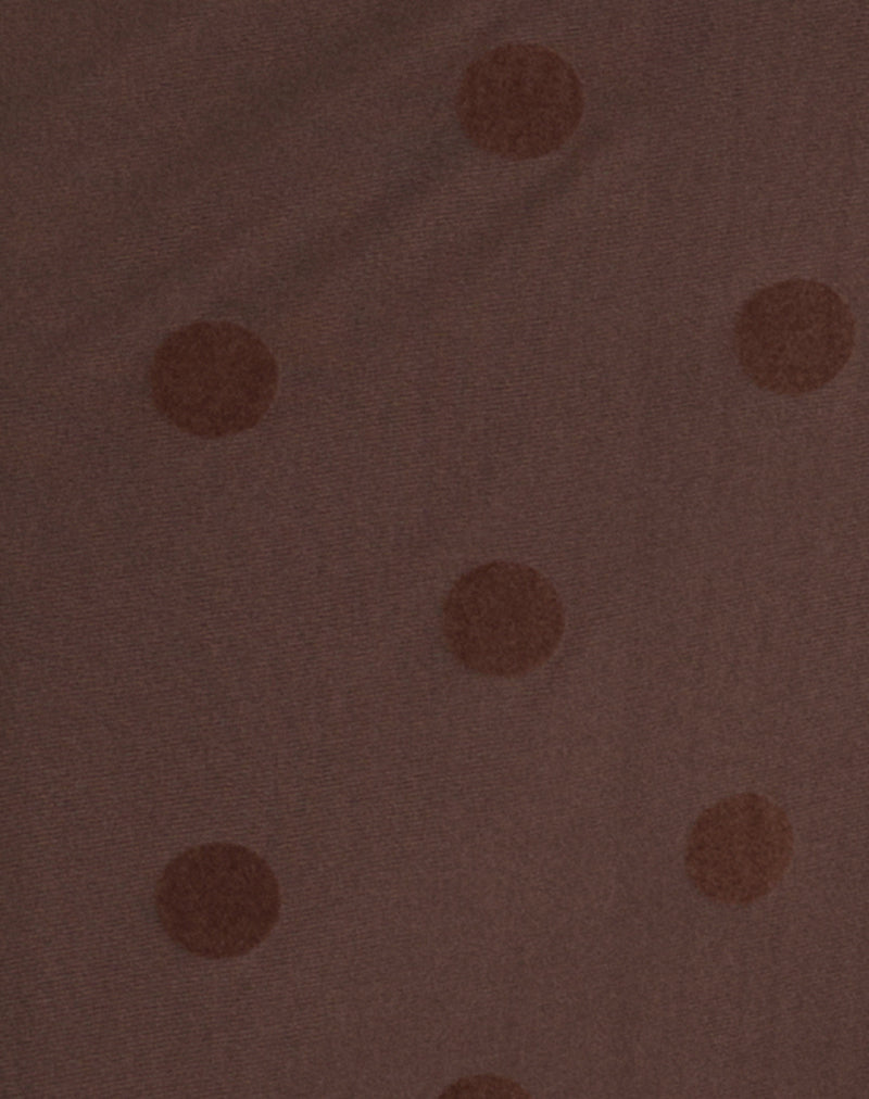 Image of Rosaga Maxi Dress in Big Polka Flock Brown