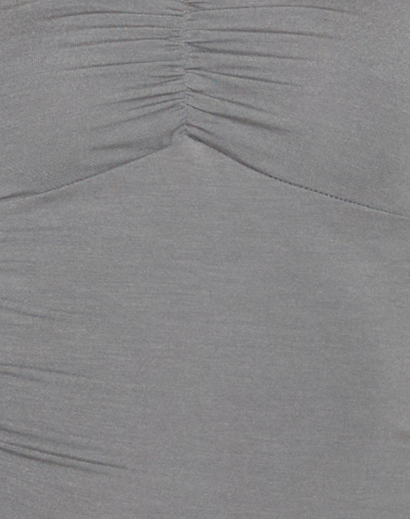 Image of Ruki Bandeau Top in Rayon Jersey Grey