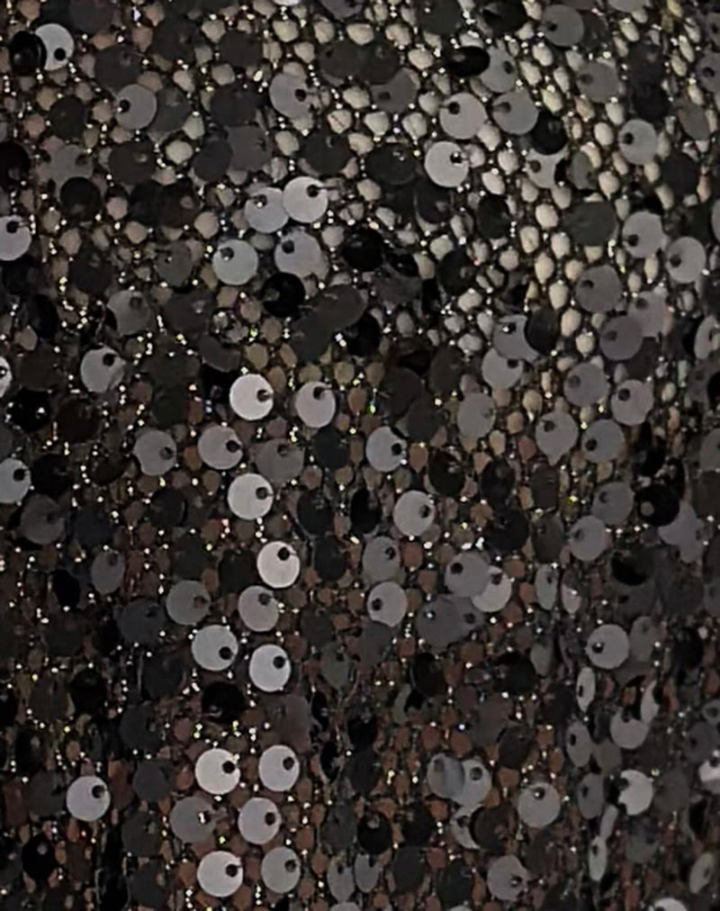 Image of Ruway Unlined Scarf Top in Sequin Black