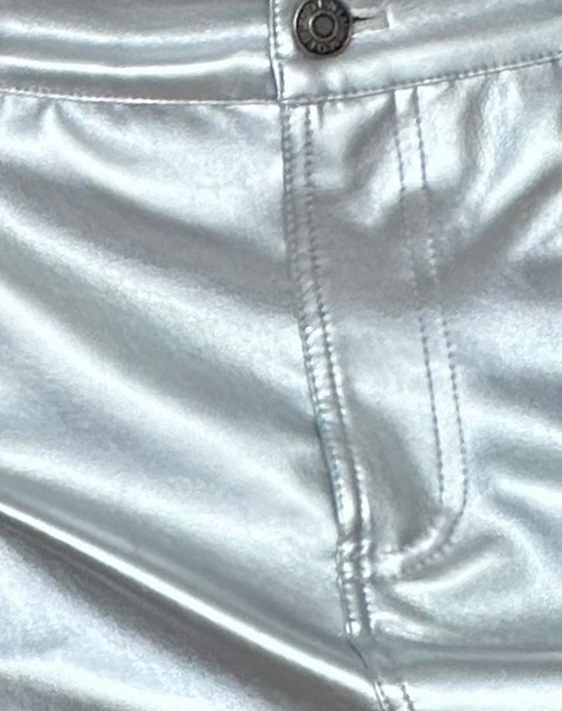 Image of Rwila Skirt in Metallic PU Silver
