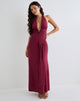 Image of Ryoko Maxi Dress in Cupro Burgundy