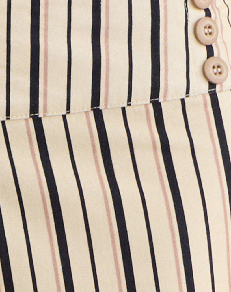 Image of Rysele Trouser in Neutral Stripe Beige