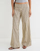 Image of Rysele Trouser in Neutral Stripe Beige