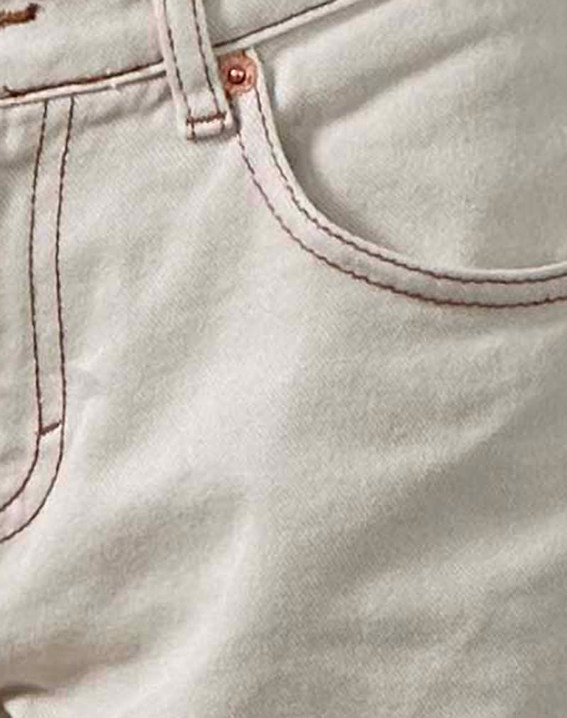 Image of Roomy Extra Wide Low Rise Jeans in Off White