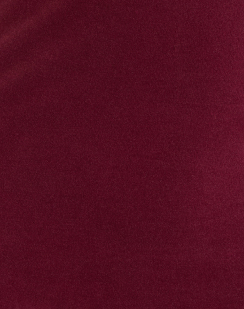 Image of Saiba Cap Sleeve Top in Cupro Dark Red