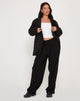 Image of Sakaria Wide Leg Trouser in Tailoring Black