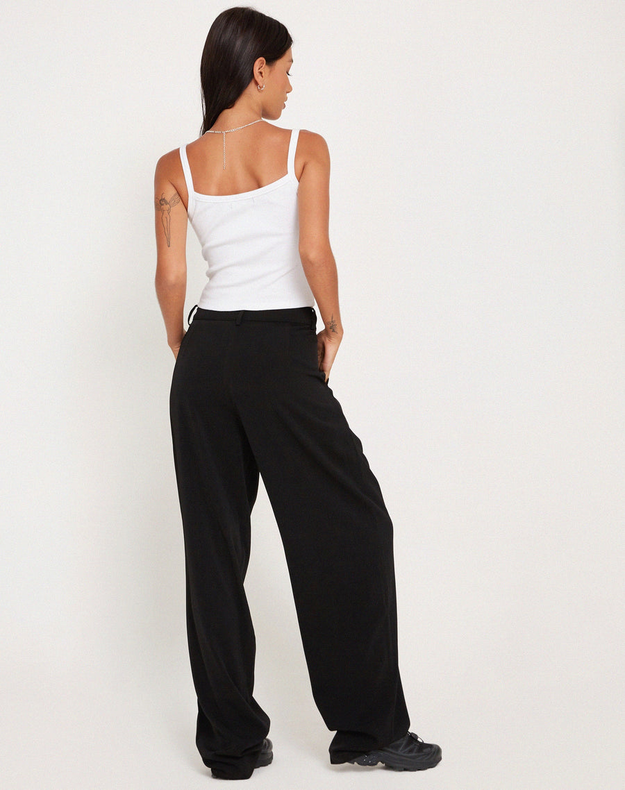 Image of Sakaria Wide Leg Trouser in Tailoring Black
