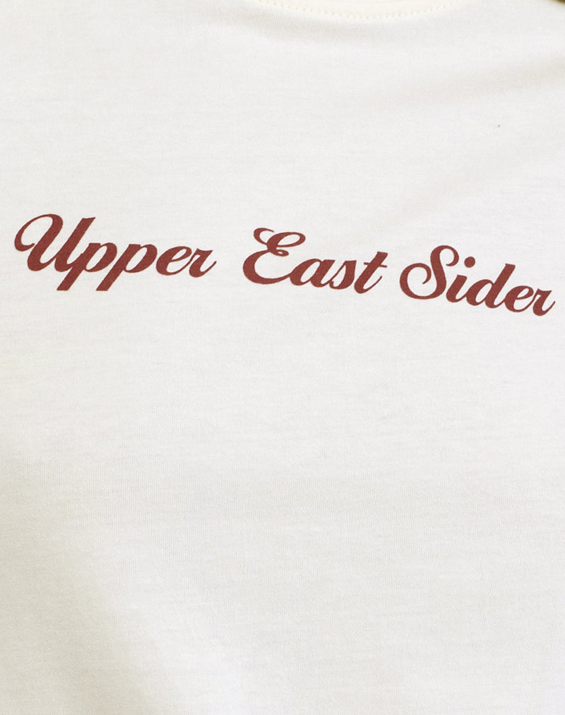 Image of Saki Tee in Ivory with Upper East Sider Print