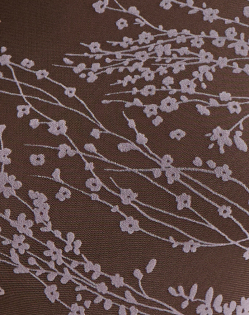 Image of Salira Mini Dress in Moonlit Blossom Brown