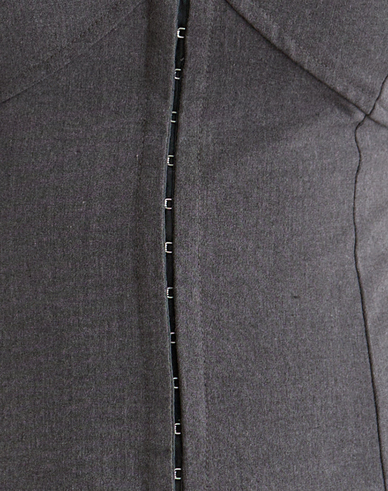 Image of Salpa Plunge Top in Tailoring Charcoal