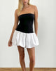 Image of Salvia Puffball Mini Dress in Black and White