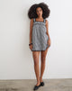 Image of Sandat Smock Mini Dress in Mini Gingham Grey